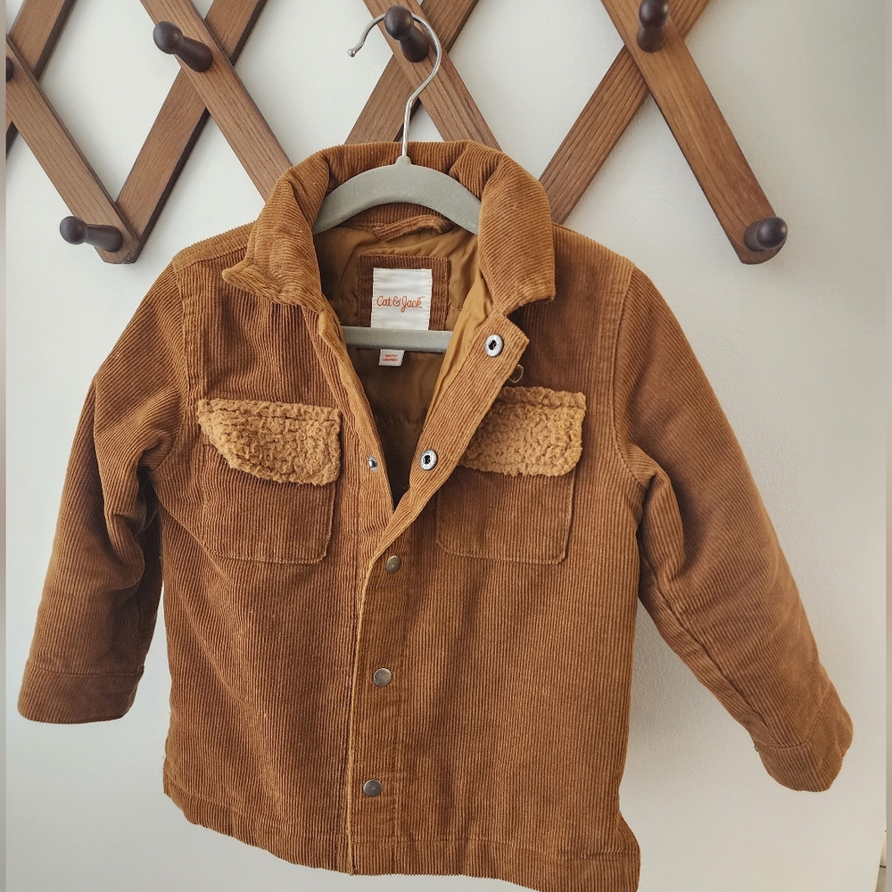 Cozy Corduroy Kids Jacket - Brown